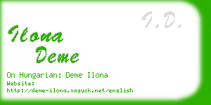 ilona deme business card